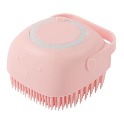 Pet Bath Brush with Shampoo Dispenser product dimensions and size comparison