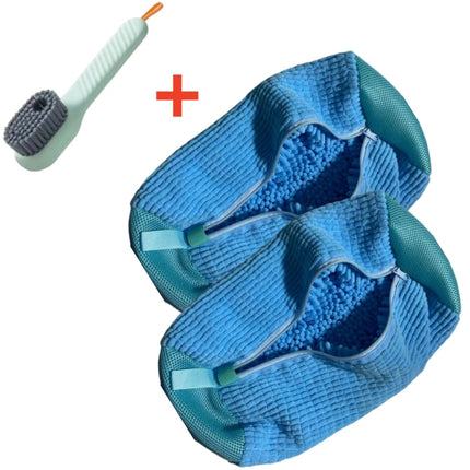 Shoe washing machine bag flat lay showing full dimensions and zipper