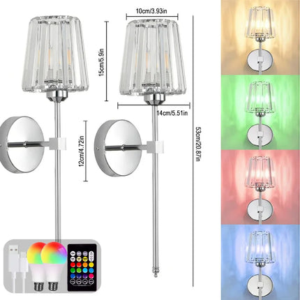 LED RGB Rechargeable Wall Lamp feature highlights and specifications