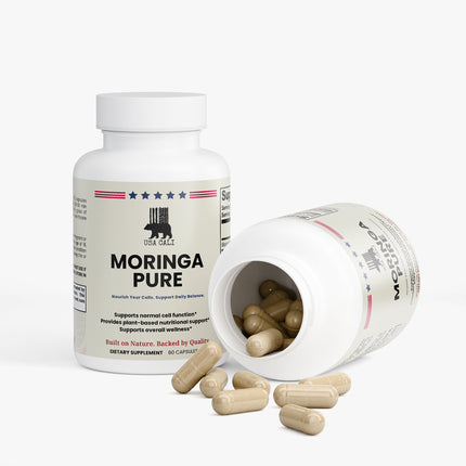 Moringa Oleifera Leaf Capsules cellular support daily wellness vegan hypromellose 60 capsules