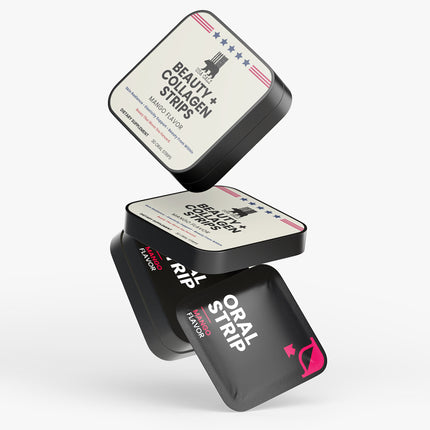 USA CALI Beauty + Collagen Strips packaging detail for radiant skin