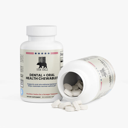 USA CALI Oral Health Chewables ingredients xylitol guava 3 probiotics oral microbiome