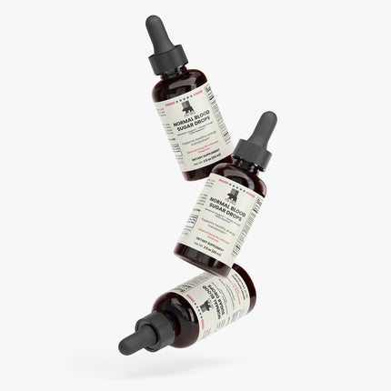 USA CALI Blood Sugar Drops supplement facts and ingredients panel 60ml bottle