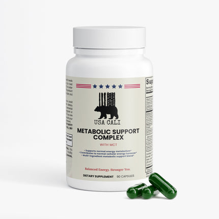 USA CALI Metabolic Support Complex with Choline and botanicals – side label view