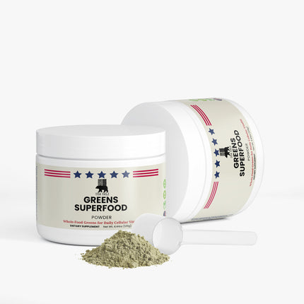 USA CALI Green Superfood Powder cellular vitality support – back label nutritional info
