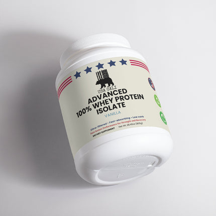 USA CALI Whey Protein Isolate Vanilla nutrition facts and supplement label