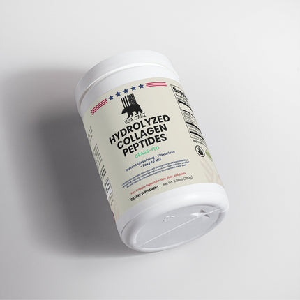 Grass-Fed Collagen Peptides side panel label showing ingredients and usage directions