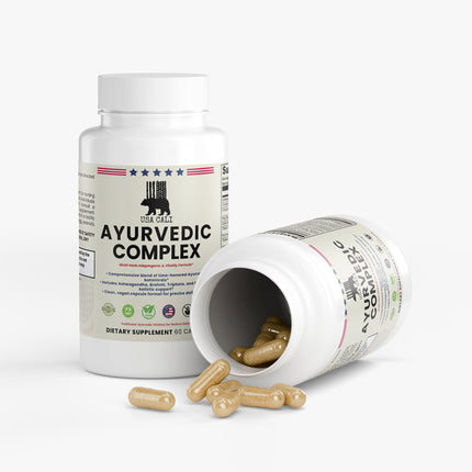USA CALI Ayurvedic Complex for Balance & Vitality ingredients and directions label