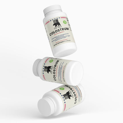 USA CALI Colostrum 500mg 30% IgG capsules additional label view – adult gut health