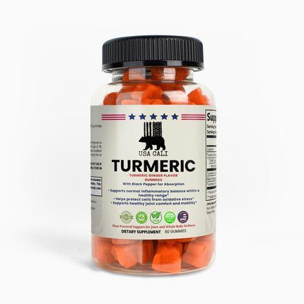 USA CALI Turmeric Gummies for joint support and antioxidant benefits - front label