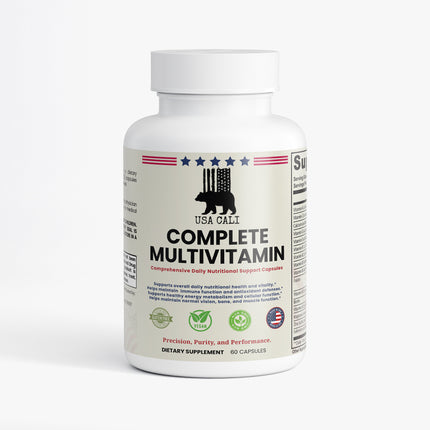 USA CALI Complete Multivitamin for Daily Wellness supplement bottle front label