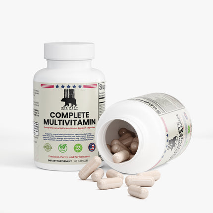 USA CALI Complete Multivitamin supplement facts and ingredients label detail