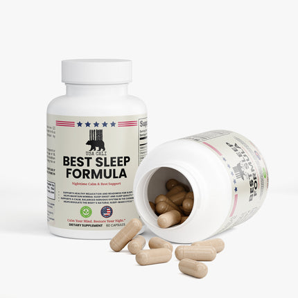 USA CALI Sleep Formula label closeup showing natural sleep aid ingredients