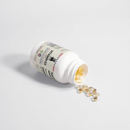 USA CALI Vitamin D3 2000 IU supplement facts panel and dosage information