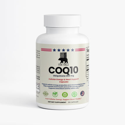 USA CALI CoQ10 200mg for Energy & Heart Support