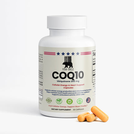 USA CALI CoQ10 200mg for Energy & Heart Support