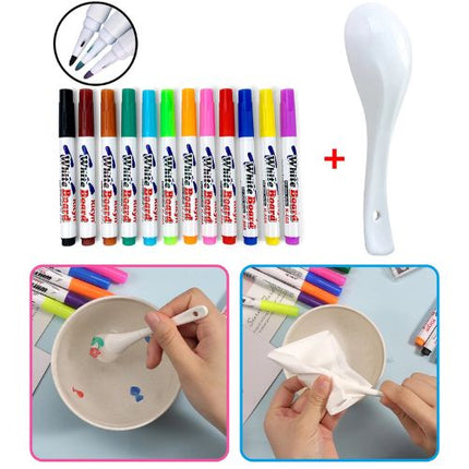 12x Water Painting Pens set displayed together on white background