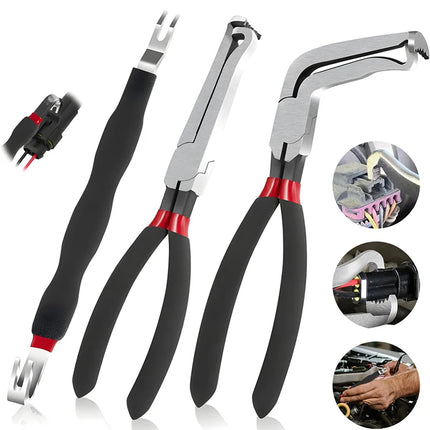 Electrical Disconnect Pliers Set complete kit laid out on white background