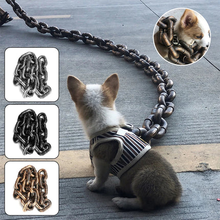 SourcetoHome Funny Dog Chain Leash -  - front view