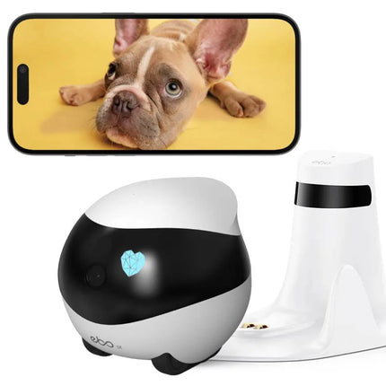 Remote Camera Robot front view with rotating head and wireless connectivity