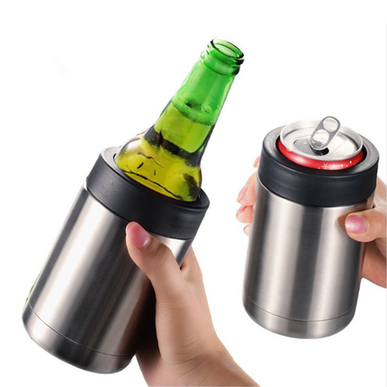 3 in 1 Stainless Steel Drink Cooler front view on white background