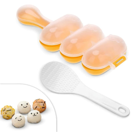 DIY Rice Ball Maker Sushi Mold Set for bento lunch and family fun kitchen tool
