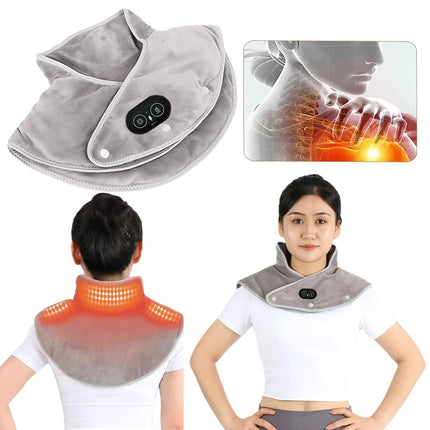 USA CALI Electric Heated Neck & Shoulder Pad – USB Heat Wrap for Pain Relief