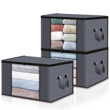 3x Clothes Storage Bags set for organizing folded garments in closet