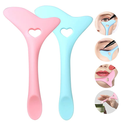 2x Silicone Eyeliner Makeup Stencil set for precise winged liner application