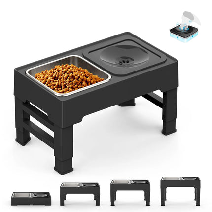 SourcetoHome Elevated Mess-Free Dog Bowl -  - front view