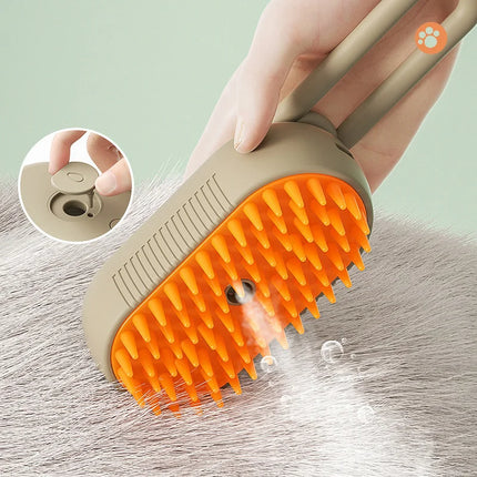 3 in 1 Cat Steam Brush Upgraded Version showing steam function