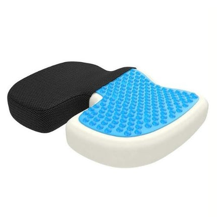 Gel seat cushion orthopedic pillow with ergonomic support for tailbone and coccyx