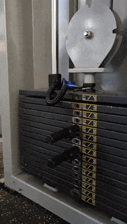 Gym Weight Drop Set Pin in use demonstrating fast drop set adjustment