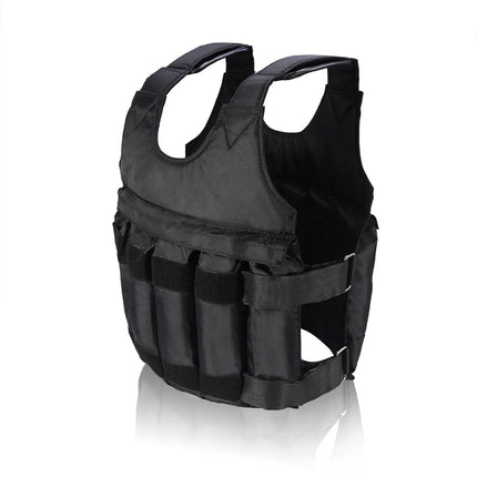 Adjustable weighted vest side profile showing secure fit and ergonomic design