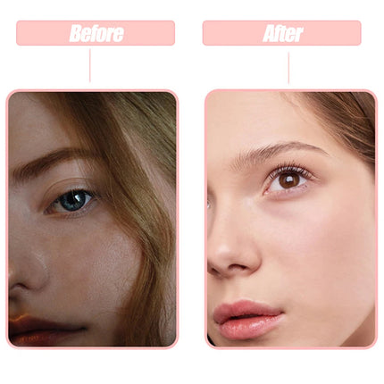 Compact car makeup mirror with bright illumination for precise cosmetic application