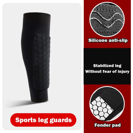 Shin Guard Socks Sleeves with Foam side profile view