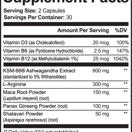 USA CALI Ashwagandha KSM-66 comprehensive adaptogen stress and vitality support blend