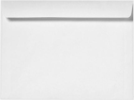 9 x 12 Booklet Envelopes | Bright White | 28 lb. Text | 50 Qty