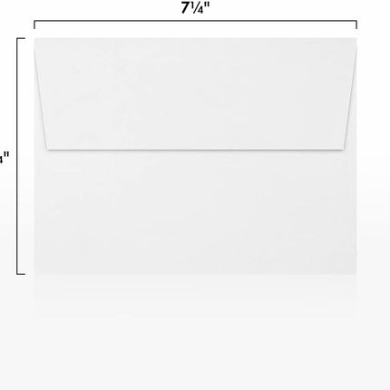 A7 Bright White Peel & Press Invitation Envelopes, 5 1/4 x 7 1/4 in, 32 lb, 50 Count