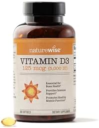 NatureWise Vitamin D3 5000 IU 360 mini softgels bottle - front