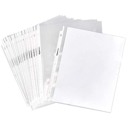 Clear Heavyweight Sheet Protectors for 3-Ring Binder, Letter Size, 100-Pack