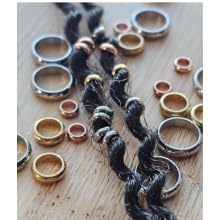 10 Gold Stainless Steel Hair Beads for Locs, Braids and Twists - 3mm
