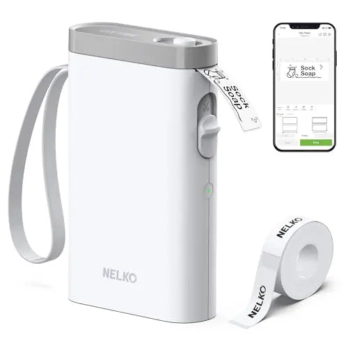 Nelko P21 Bluetooth Label Maker Machine white front view