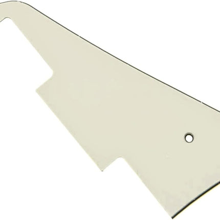 Aged White 3 Ply LP Guitar Pickguard with Chrome Bracket