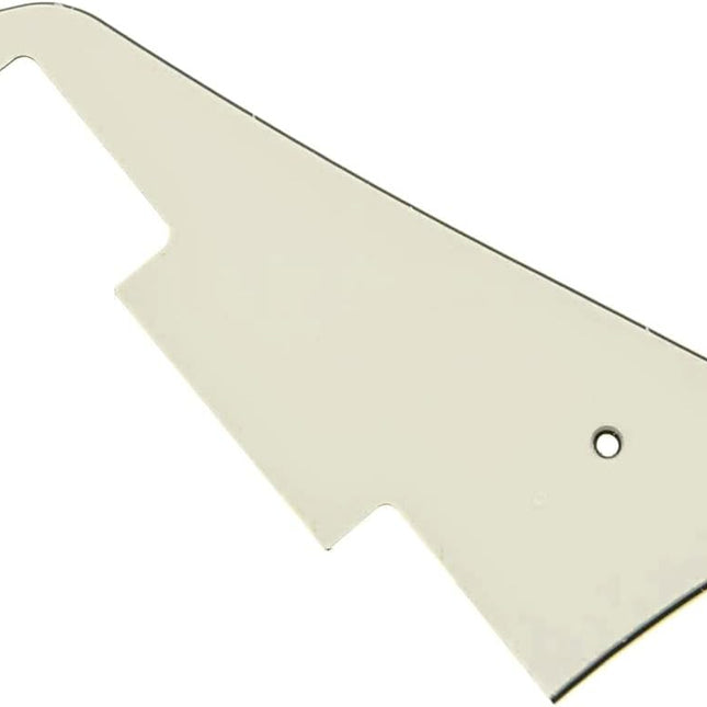 Aged White 3 Ply LP Guitar Pickguard with Chrome Bracket