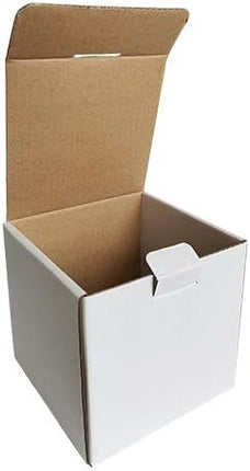 4x4x4 White Corrugated Shipping Boxes, 25 Pack
