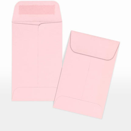 Candy Pink Coin Envelopes, 2 1/4 x 3 1/2 Inch, 50 Count