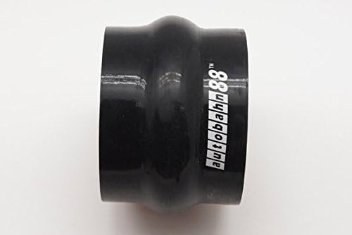 Automotive Silicone Straight Hump Hose Coupler, 4 in ID, 3 in Length, Black