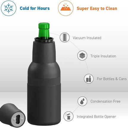 3 in 1 Stainless Steel Drink Cooler with lid open showing interior