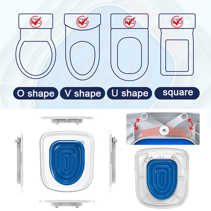 Cat using toilet trainer insert - gradual hole enlargement training method